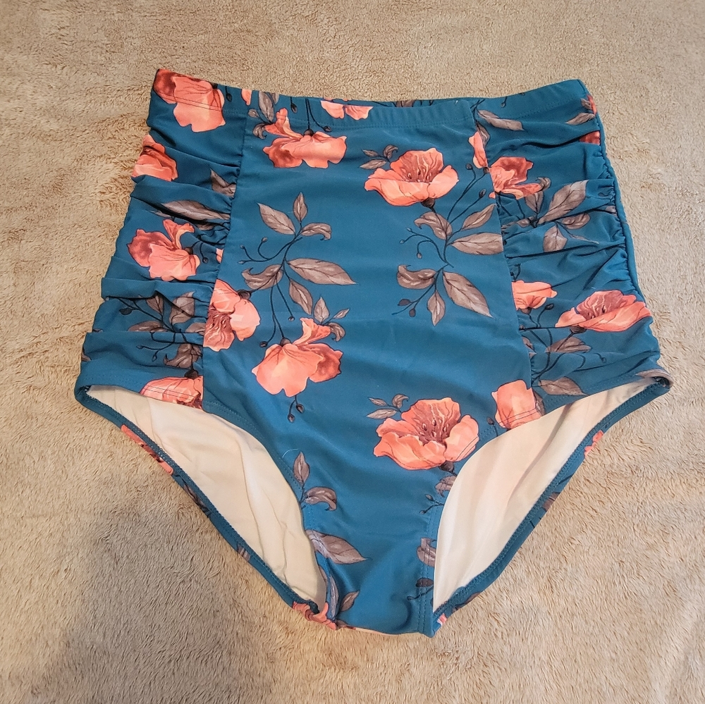 Coral Reef High-Waisted Swim Bottom